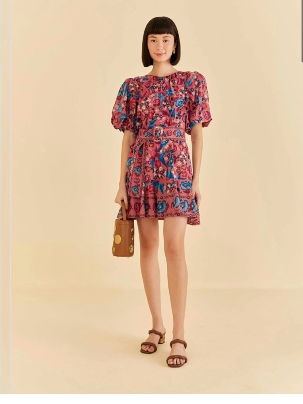 FARM RIO Floral Birds Blush Mini